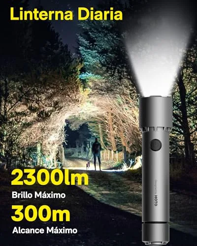 HOTO ▫️ Lanterna Tática Lanterna LED recarregável de 2300 lúmenes de alta potência 2