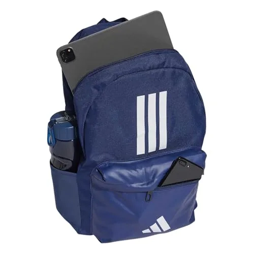 adidas ▫️ Mochila Unissexo para Adultos Classic Three Stripes Back To School, Azul Escuro/Branco, Tamanho Único 5