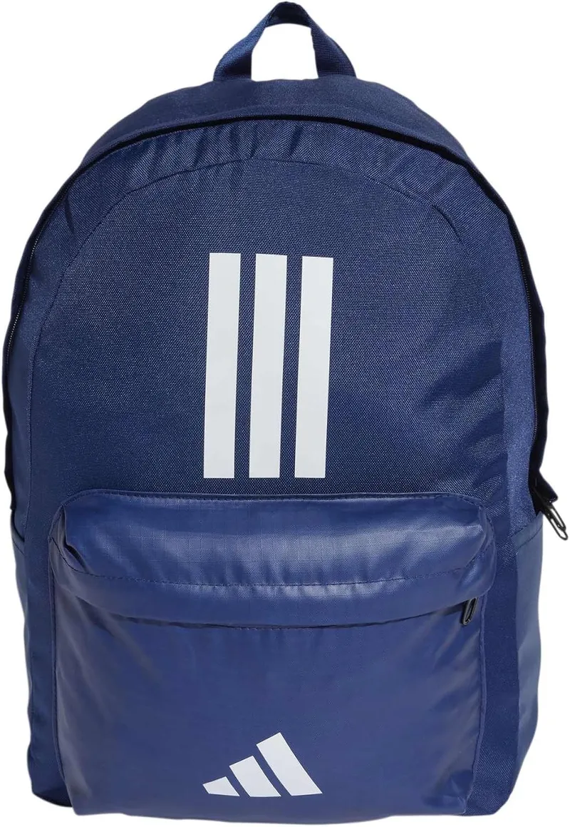 adidas ▫️ Mochila Unissexo para Adultos Classic Three Stripes Back To School, Azul Escuro/Branco, Tamanho Único