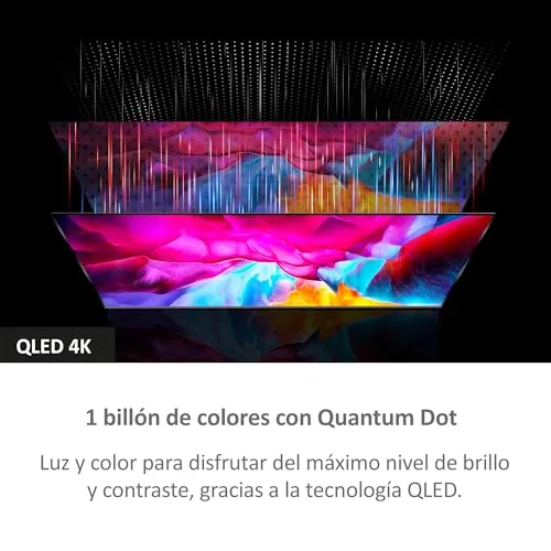 Haier ▫️ QLED 4K UHD H50S80EUX - Smart TV de 50", Google TV, Dolby Audio, HDR 10, comando remoto inteligente, Google Assistant, Bluetooth 5.1, DBX TV, 4 portas HDMI 2.1, sem moldura, 2024 3