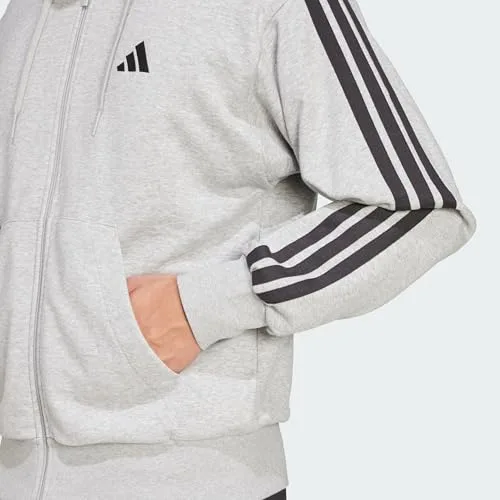 adidas ▫️ Casaco com capuz Essentials French Terry com 3 faixas para homem 3