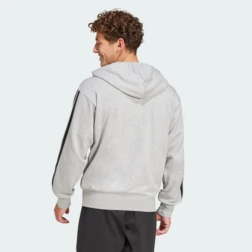 adidas ▫️ Casaco com capuz Essentials French Terry com 3 faixas para homem 4