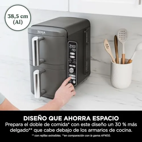 Ninja ▫️ Double Stack XL, Fritadeira de Ar Quente, 9,5 L, em cinzento, SL400EU 3