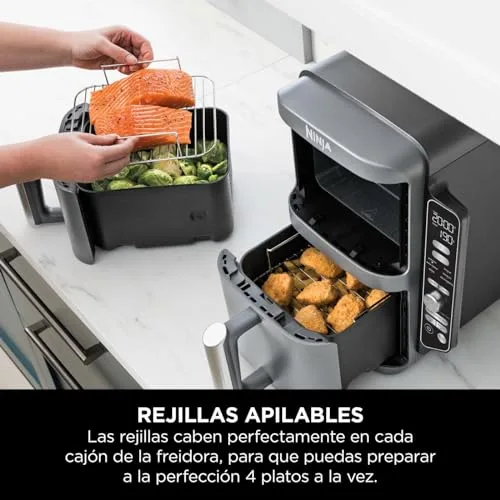 Ninja ▫️ Double Stack XL, Fritadeira de Ar Quente, 9,5 L, em cinzento, SL400EU 6