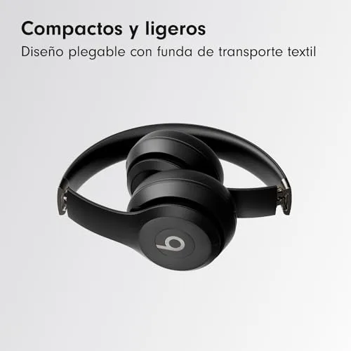 Beats ▫️ Solo 4 - Auscultadores sem fios Bluetooth do tipo «on-ear», compatíveis com Apple e Android, com até 50 horas de autonomia - Preto Mate 4
