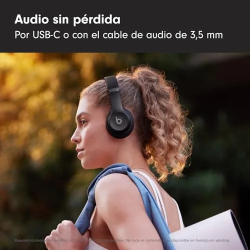 Beats ▫️ Solo 4 - Auscultadores sem fios Bluetooth do tipo «on-ear», compatíveis com Apple e Android, com até 50 horas de autonomia - Preto Mate 5