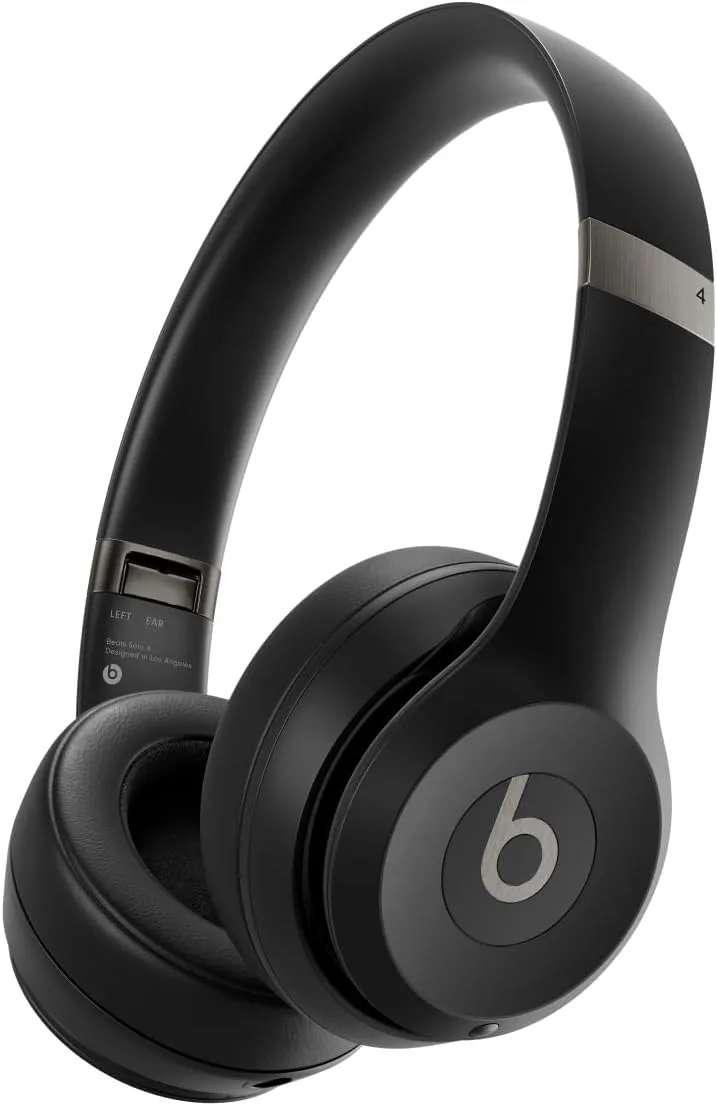 Beats ▫️ Solo 4 - Auscultadores sem fios Bluetooth do tipo «on-ear», compatíveis com Apple e Android, com até 50 horas de autonomia - Preto Mate