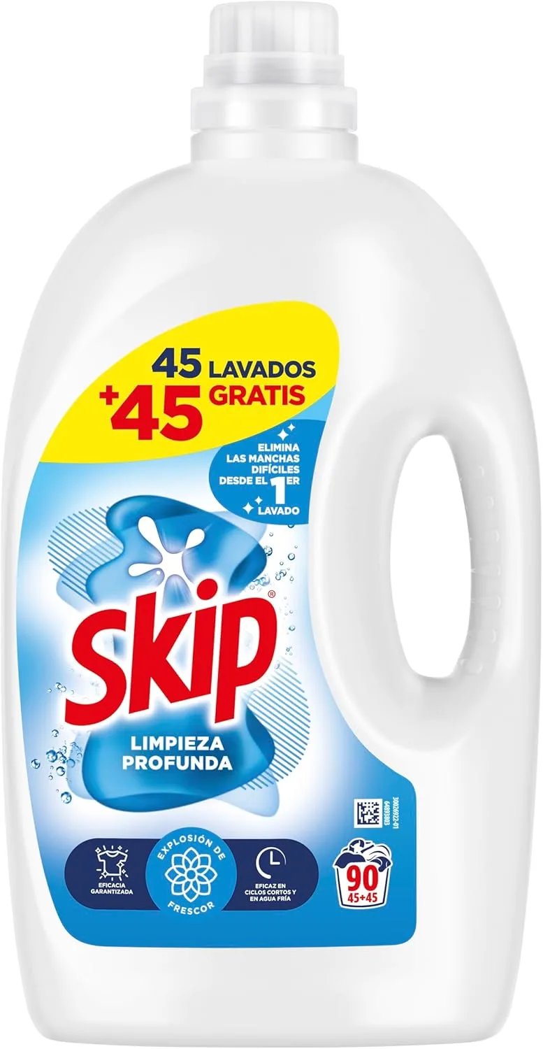 Skip ▫️ Detergente líquido de limpeza profunda Ultimate, 45+45 lavagens
