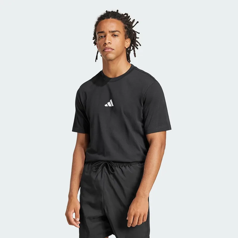 adidas ▫️ T-shirt Essentials Small Logo Single Jersey para homem