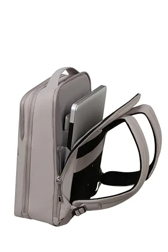 Samsonite ▫️ Wander Last, mochila para computador portátil feminina, 14,1" (37,5 cm), para a escola e negócios, com suporte para garrafas, ergonómica, repelente à água, 14 L, rosa freixo 6