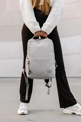 Samsonite ▫️ Wander Last, mochila para computador portátil feminina, 14,1" (37,5 cm), para a escola e negócios, com suporte para garrafas, ergonómica, repelente à água, 14 L, rosa freixo 7