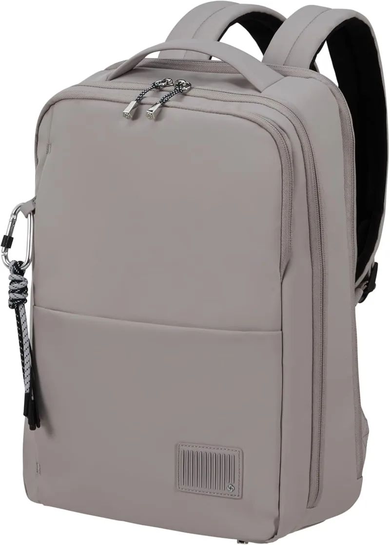 Samsonite ▫️ Wander Last, mochila para computador portátil feminina, 14,1" (37,5 cm), para a escola e negócios, com suporte para garrafas, ergonómica, repelente à água, 14 L, rosa freixo