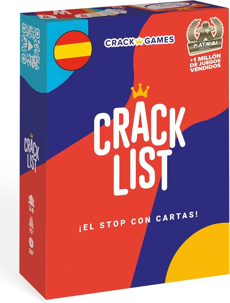 CRACK LIST ▫️ Jogo de mesa, «El Stop» com cartas, para adultos e famílias, 2-8