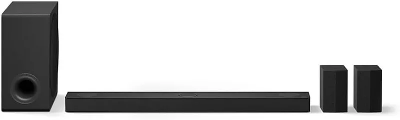 LG ▫️ DS80TR 5.1.3 Dolby Atmos Barra de Som (580 W) com subwoofer sem fios e altifalantes traseiros (Wow Cast, HDMI, Bluetooth) [2024], Preto