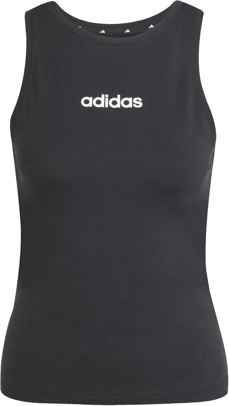 adidas ▫️ Camisola sem mangas para mulher, da linha Essentials Linear Slim Cotton