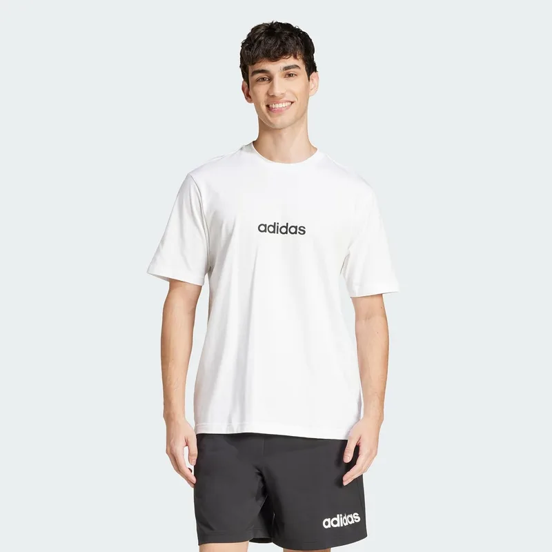 adidas ▫️ Camisola Essentials T-Shirt Linear Single Jersey para homem
