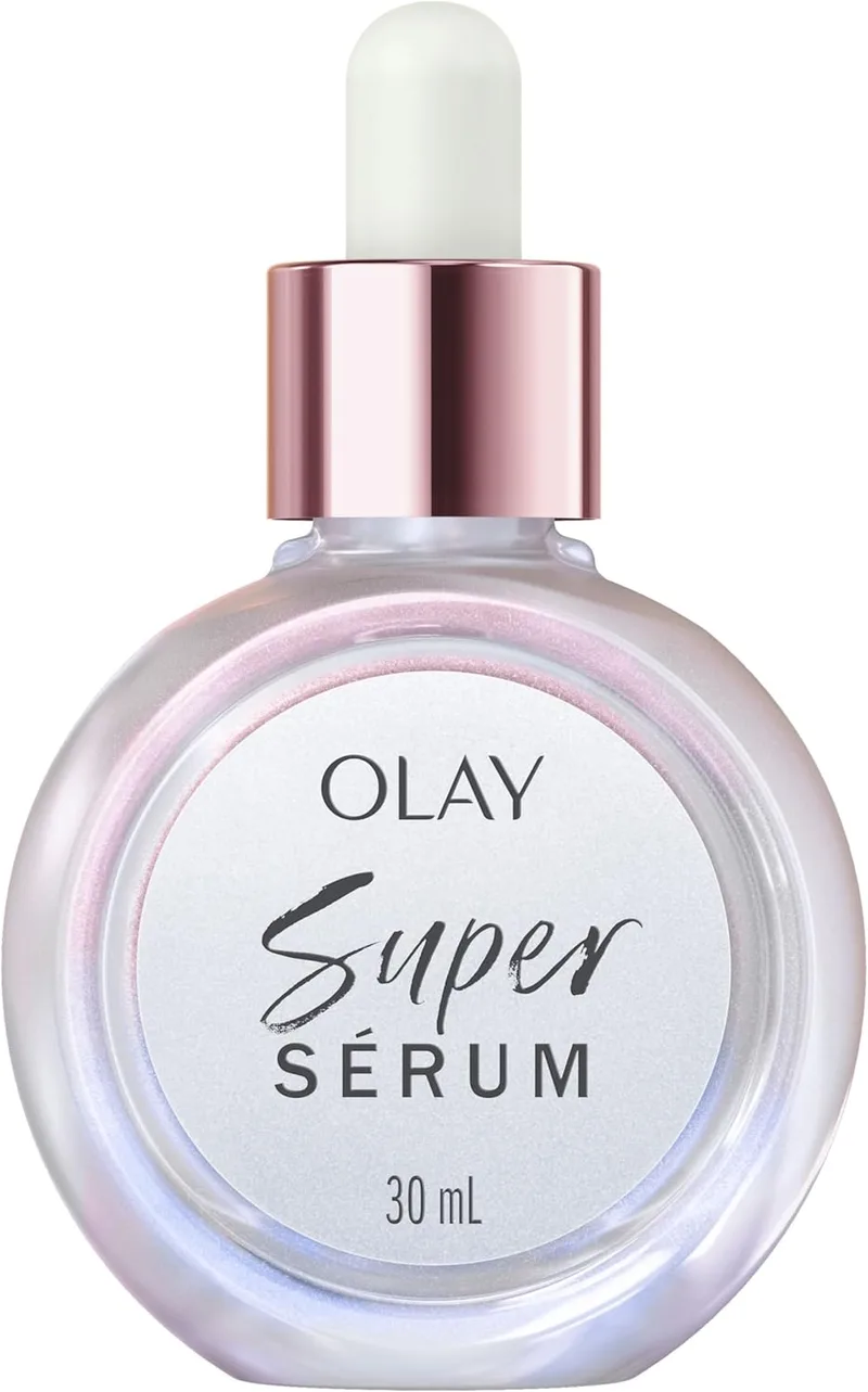 Olay ▫️ Super Sérum Facial Hidratante com Vitamina C e Niacinamida, 30 ml | Com vitamina C, niacinamida, peptídeos de colagénio e vitamina E, proporciona hidratação, luminosidade e firmeza