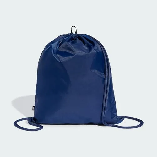 adidas ▫️ Saco para sapatos Unissexo para Adultos Linear Gymsack, Azul Escuro/Branco, Tamanho Único 2
