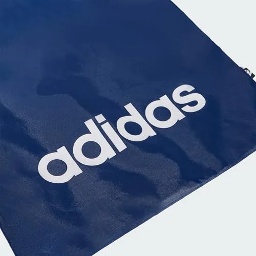 adidas ▫️ Saco para sapatos Unissexo para Adultos Linear Gymsack, Azul Escuro/Branco, Tamanho Único 3