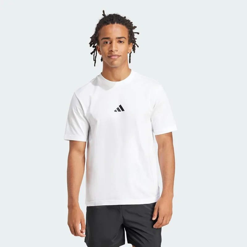 adidas ▫️ T-shirt Essentials Small Logo Single Jersey para homem