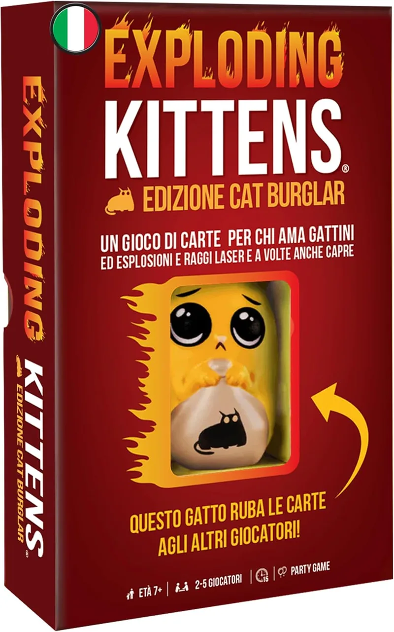 Exploding Kittens ▫️ Asmodee – : Cat Burglar Edition – Cartas do jogo