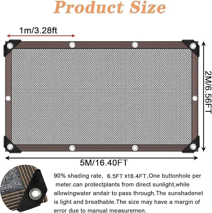 Sunshine smile ▫️ Rede de sombreamento 2 x 5 m, Rede de proteção solar com ilhós, Tecido de proteção visual com 90% de efeito de sombreamento, Rede de proteção solar para estufas, Rede de sombra para jardim, Rede de proteção 2