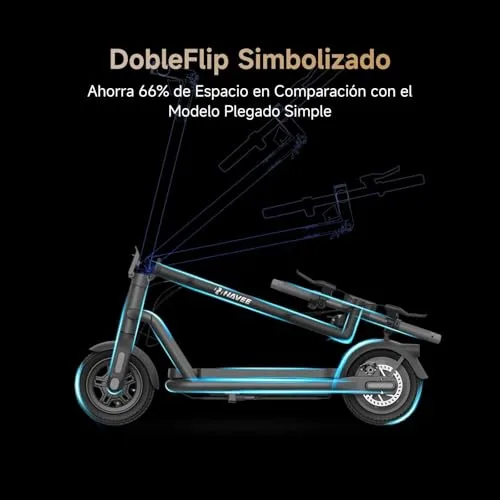 NAVEE ▫️ Patinete Elétrico Homologado pela DGT, autonomia de 25-70 km, travões de tambor e de disco com E-ABS, aplicação móvel, inclinação de 15-24% 6