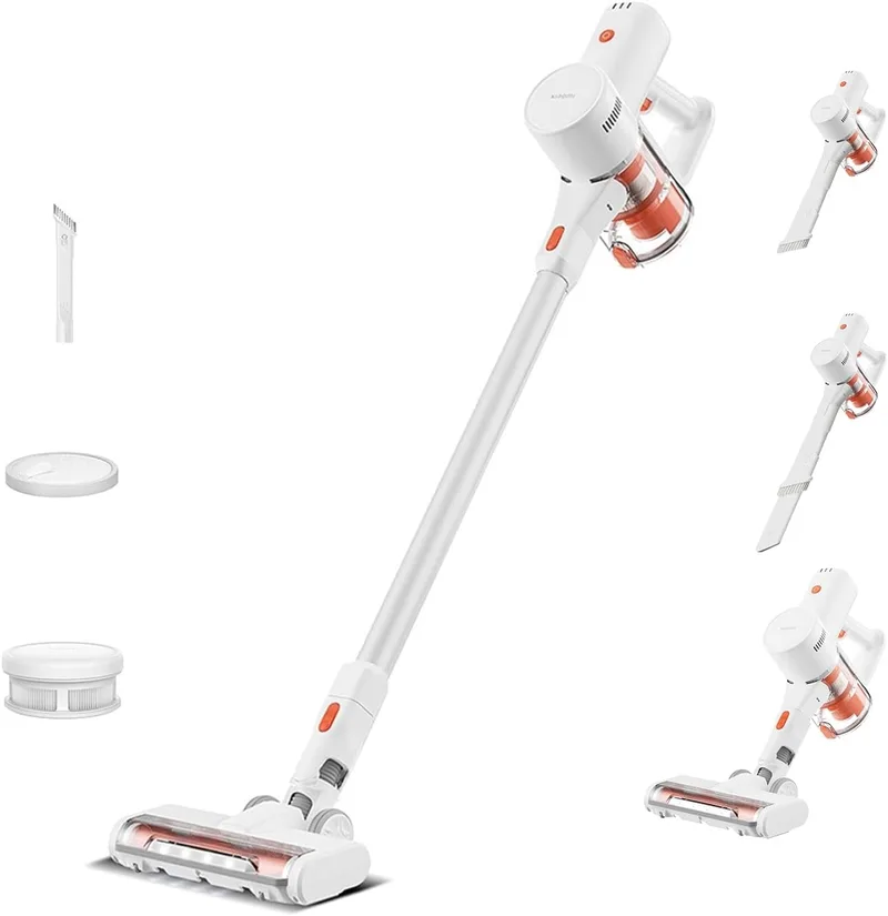XIAOMI ▫️ G20 Lite Potência 18 kPa, autonomia da bateria até 40 min, Aspirador sem fios, Deteção de pó, Luz branca, Conjunto de cabeças 2 em 1, Esvaziamento com um toque, Limpa almofadas, sofás e teclados de computador