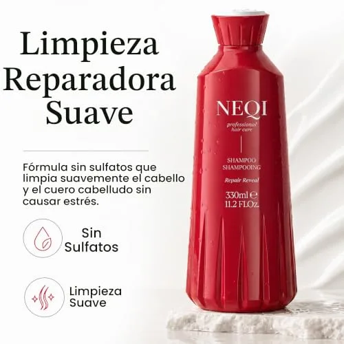 Neqi ▫️ Champô Sem Sulfatos, Reparador e Hidratante para Cabelo Danificado, Vegano 2
