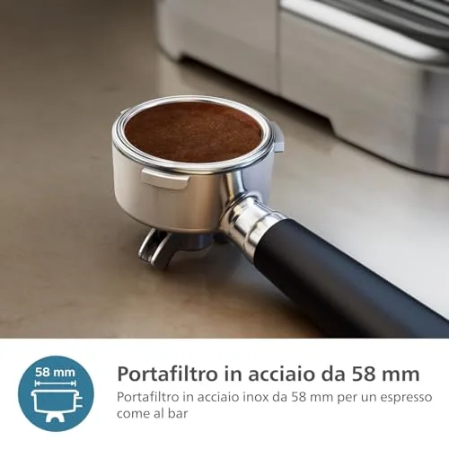 PHILIPS ▫️ Máquina de café expresso semiautomática Barista Brew, 250 g, aço inoxidável 6
