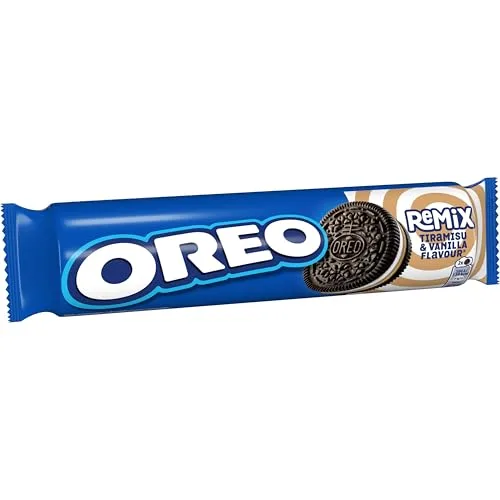 Oreo ▫️ Remix com sabor a baunilha e tiramisu – bolachas recheadas, 157 g 2