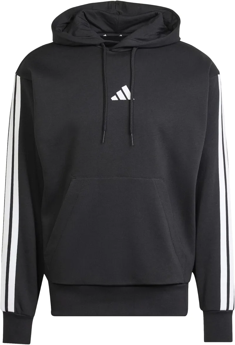 adidas ▫️ Casaco com capuz Essentials Fleece 3-Stripes para homem