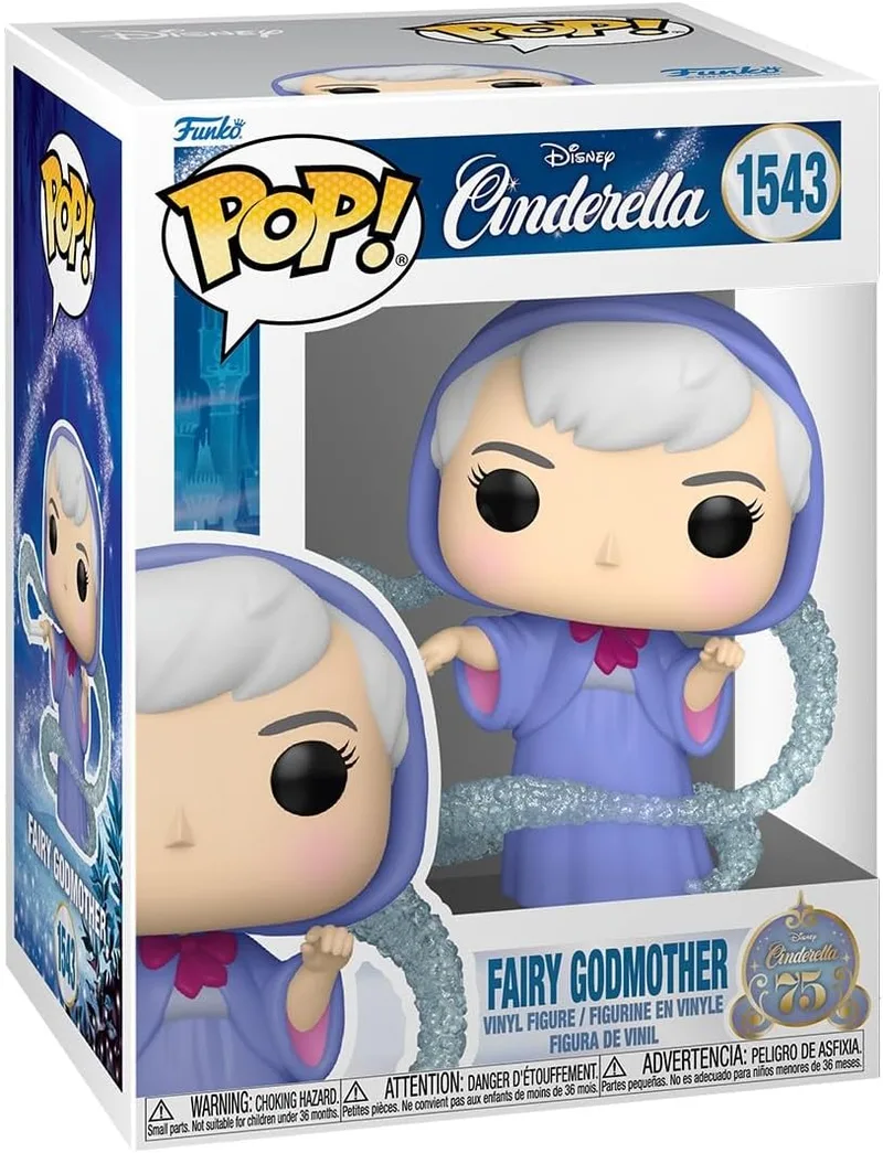 Funko ▫️ Pop! Disney: Cinderelas 75º - Fada Madrinha - Figura de Vinil Colecionável - Ideia para Prenda - Mercadoria Oficial - Brinquedos para Adultos e Crianças - Fãs de Cinema