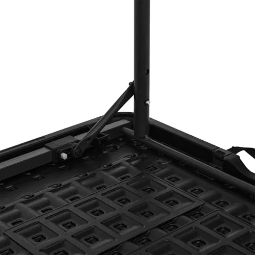Amazon Basics ▫️ Mesa retangular dobrável de 1,2 m, 4 posições de altura, alça de transporte, para uso interior e exterior, portátil, leve, ideal para viagens, piqueniques e acampamentos, preto desbotado, 121,4 x 60,7 x 86,1 cm 5