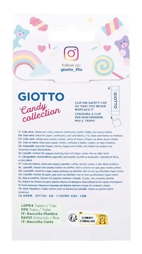 Giotto ▫️ Stick Candy Collection, Cola em barra, 20 g, 2 unidades 3