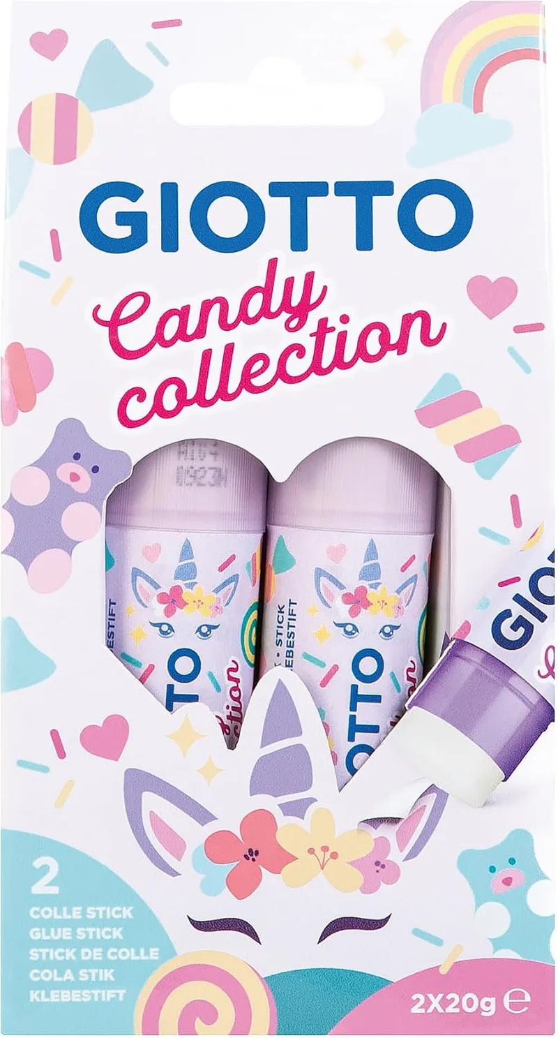 Giotto ▫️ Stick Candy Collection, Cola em barra, 20 g, 2 unidades
