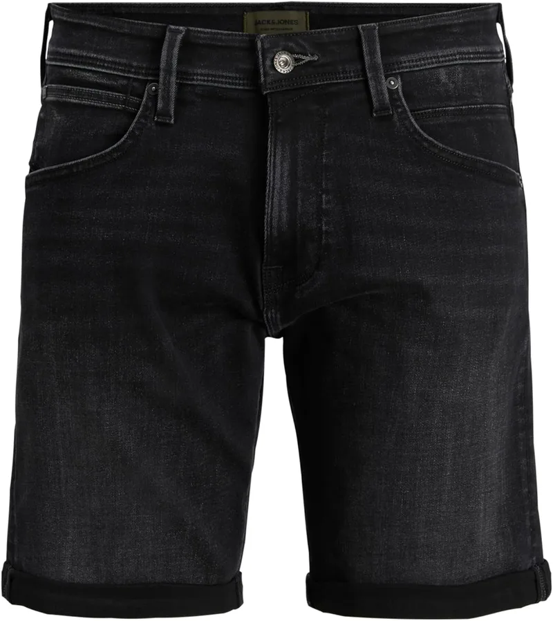 JACK & JONES ▫️ Calções de homem, corte regular, estilo desgastado, com botões nos bolsos, 5 bolsos
