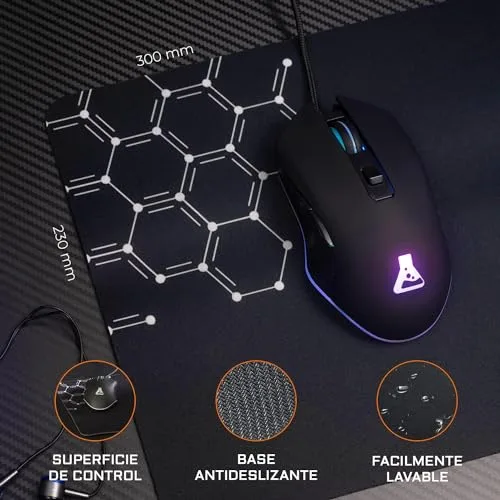 The G-Lab ▫️ G-Lab Combo Yttrium - Conjunto de teclado e rato para jogos, combo 3 em 1 com teclado para jogos QWERTY, 105 teclas, rato para jogos de 2600 dpi, tapete para rato para jogos - PC/PS4/PS5 (nova versão) 6