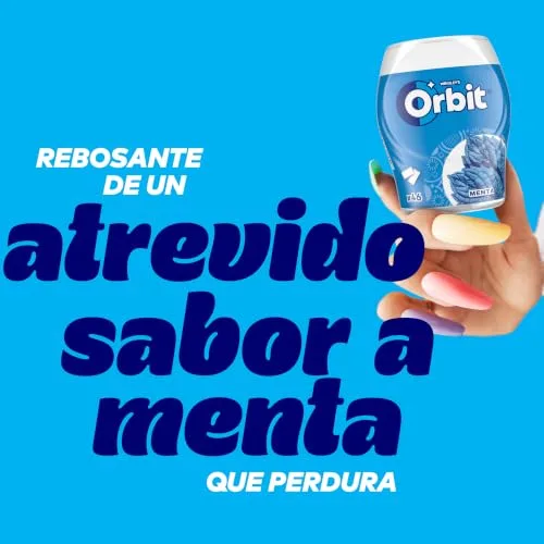 Orbit ▫️ Pastilhas Elásticas Sem Açúcar, Sabor a Menta, Pastilhas, Embalagem de 6x46 unidades. 2