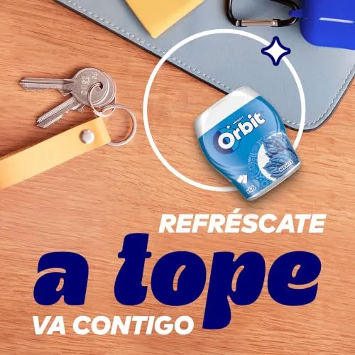 Orbit ▫️ Pastilhas Elásticas Sem Açúcar, Sabor a Menta, Pastilhas, Embalagem de 6x46 unidades. 4