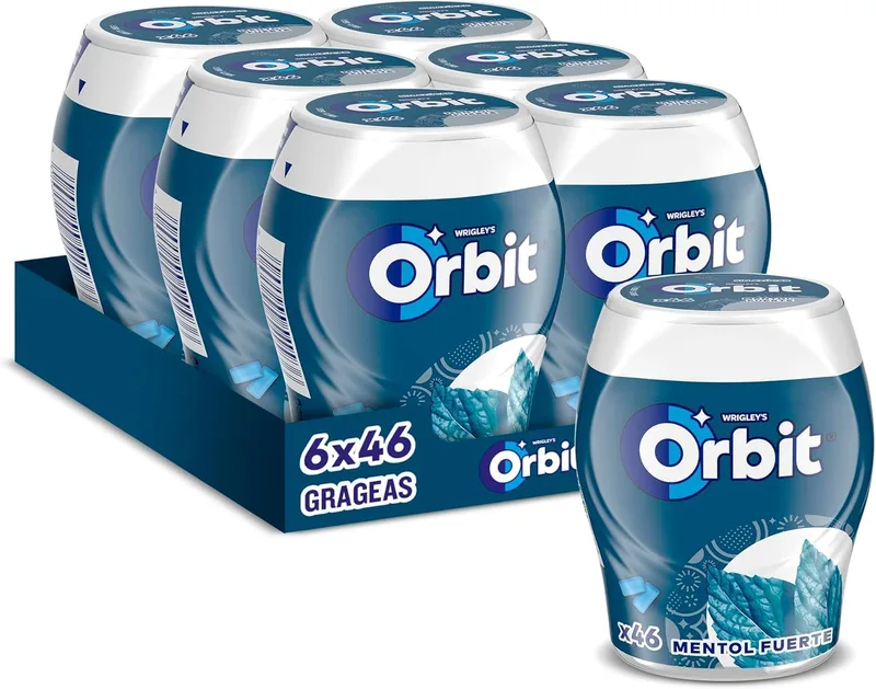 Orbit ▫️ Goma de mascar sem açúcar com sabor a mentol em Dagrees (6 x 46 unidades)