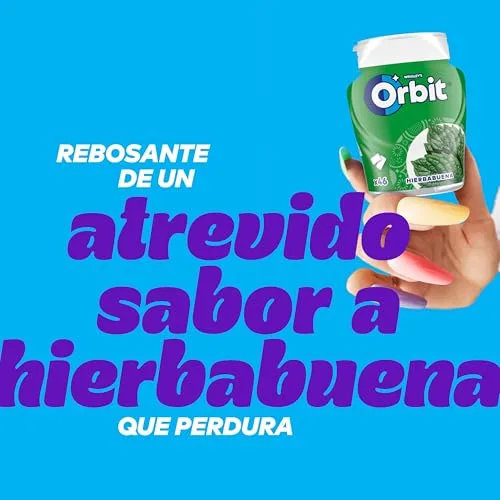 Orbit ▫️ Pastilhas de mascar com sabor a hortelã e frescura intensa – 6 embalagens de 46 unidades 3