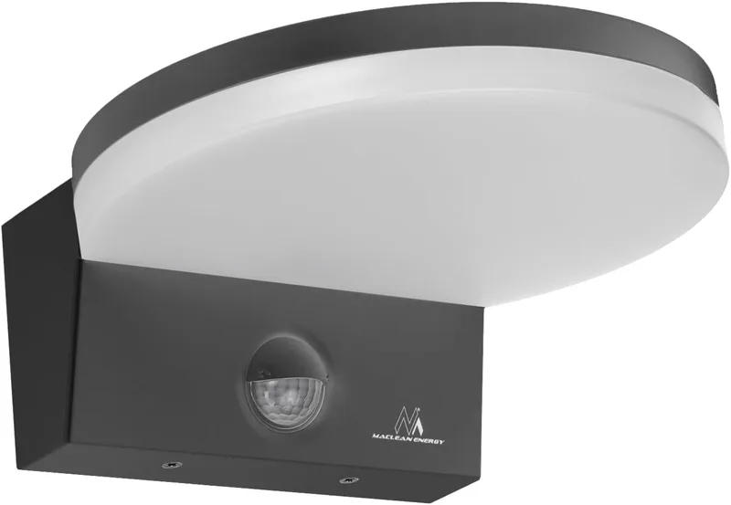 Maclean ▫️ MCE344 Aplique LED de parede com sensor de movimento PIR e sensor crepuscular para interior e exterior, Aplique 15W 1560lm à prova de água para exterior IP65 4000K Branco neutro (cinzento)