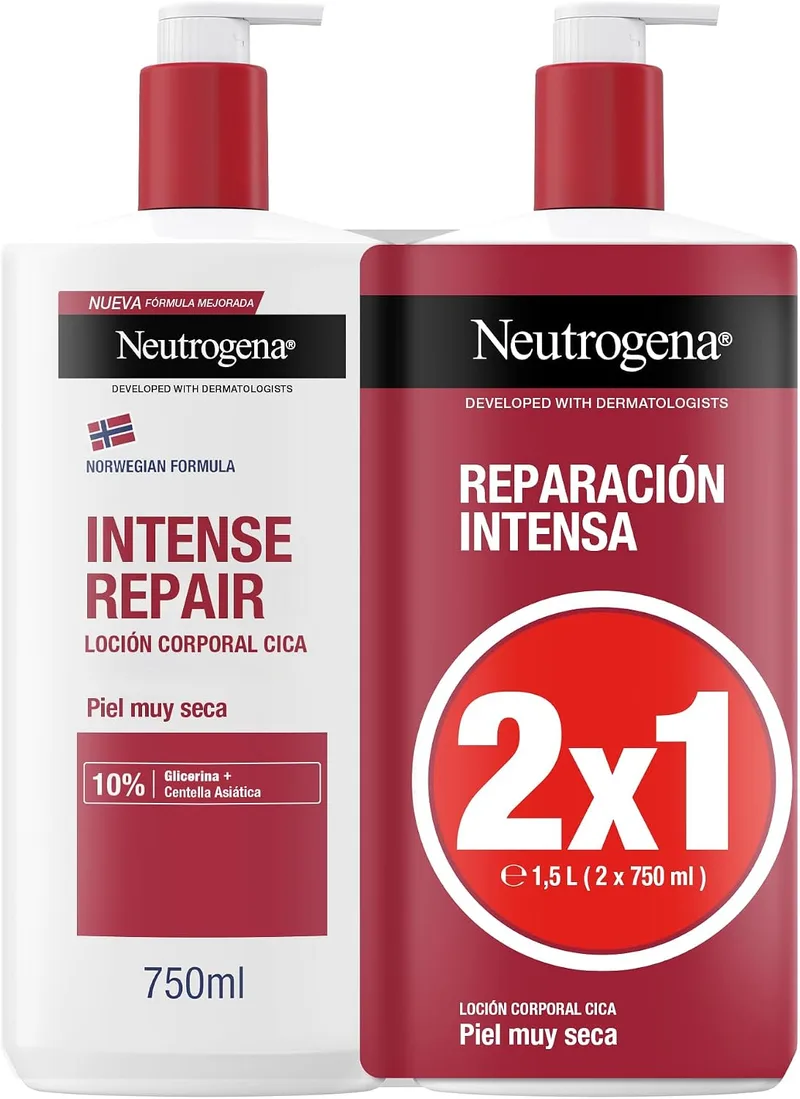 Neutrogena ▫️ Fórmula Norueguesa Creme Corporal CICA, 750 ml, 2 unidades