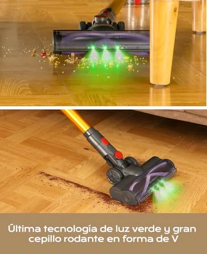 VACTechPro ▫️ Aspirador sem fio, 35 kPa, vassoura aspiradora sem fio 4