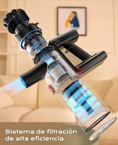 VACTechPro ▫️ Aspirador sem fio, 35 kPa, vassoura aspiradora sem fio 5
