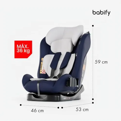 Babify ▫️ Cadeira de Carro para Bebés, Cadeira de Carro dos grupos 0, 1, 2 e 3 para crianças de 40 a 150 cm, Cadeira de Carro de Viagem Ajustável 3 em 1, Cadeira de Carro Portátil, Confortável e Resistente para Bebés e Crianças 7