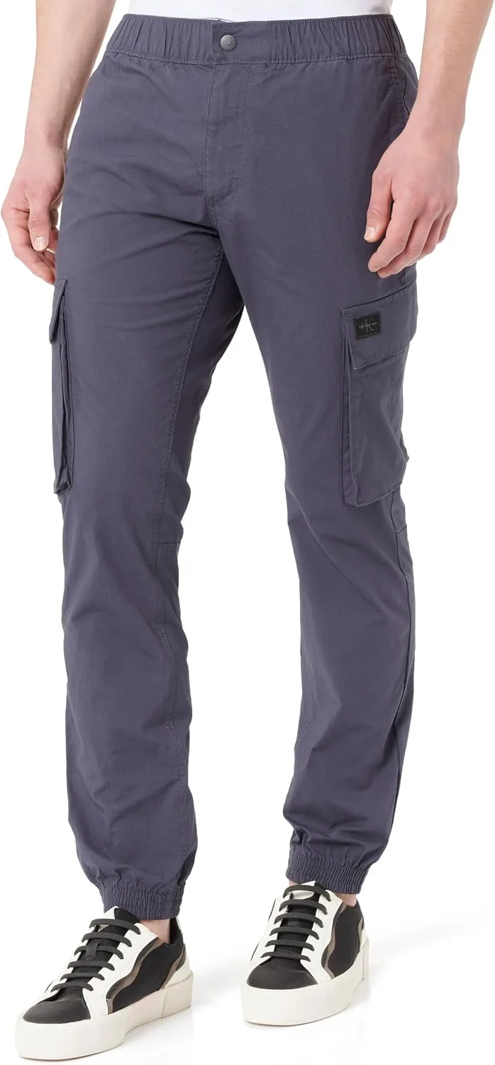 Calvin Klein ▫️ Calças Cargo para homem, corte justo, com bolsos