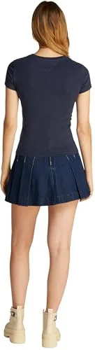 Tommy Jeans ▫️ T-shirt de manga curta para mulher Essential Rib Slim Fit 2