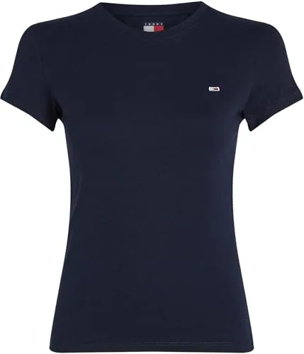 Tommy Jeans ▫️ T-shirt de manga curta para mulher Essential Rib Slim Fit 6